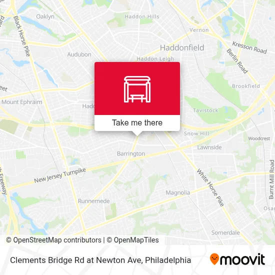 Clements Bridge Rd at Newton Ave map