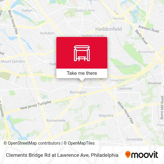 Clements Bridge Rd at Lawrence Ave map