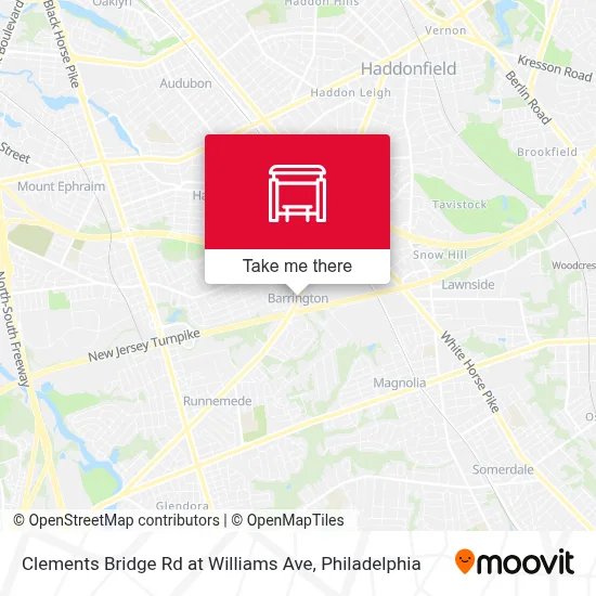 Clements Bridge Rd at Williams Ave map