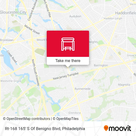 Rt-168 165' S Of Benigno Blvd map