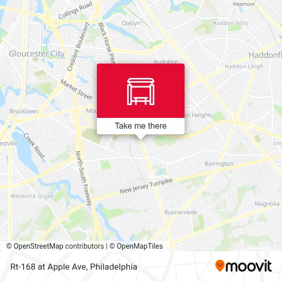 Rt-168 at Apple Ave map