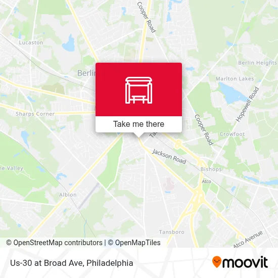 Us-30 at Broad Ave map