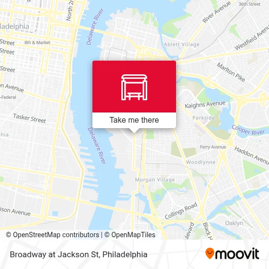 Broadway at Jackson St map