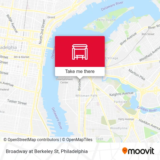 Broadway at Berkeley St map