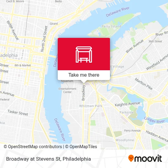 Broadway at Stevens St map