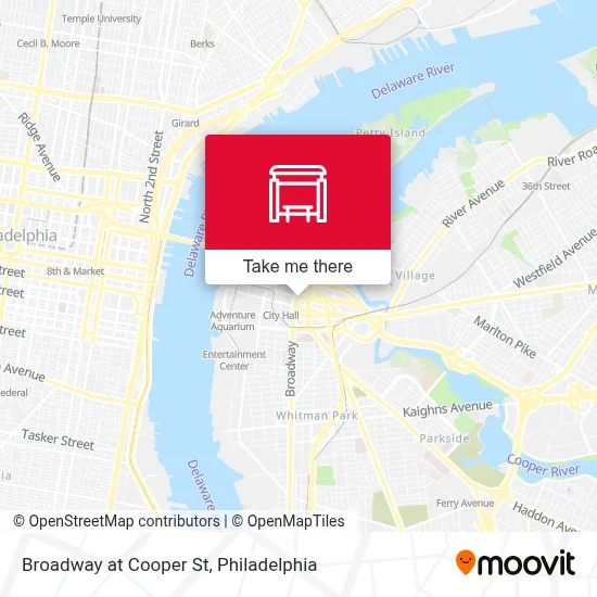 Broadway at Cooper St map