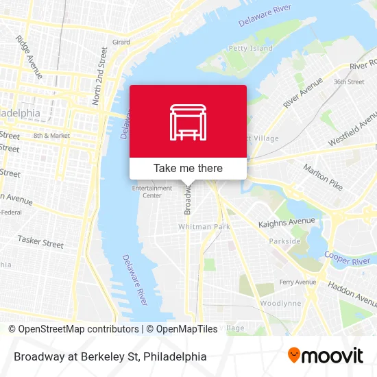 Broadway at Berkeley St map