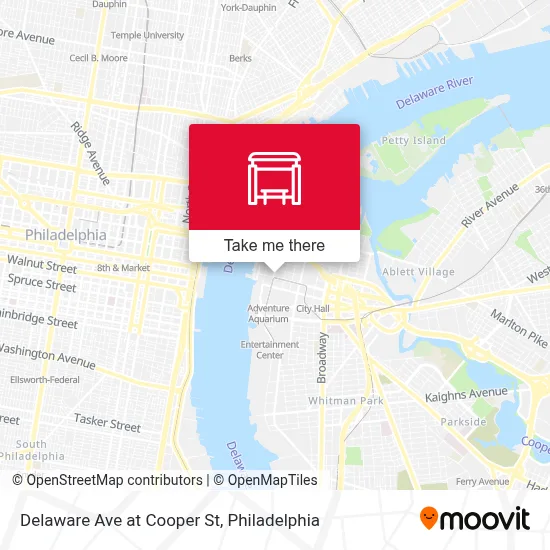 Delaware Ave at Cooper St map