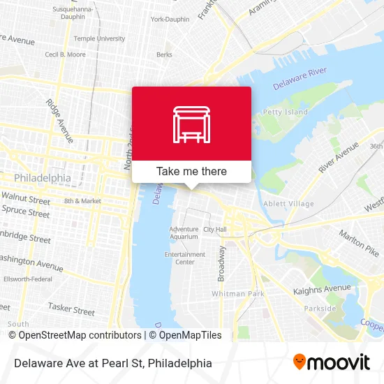 Delaware Ave at Pearl St map