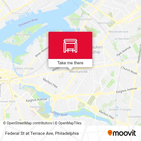 Federal St at Terrace Ave map