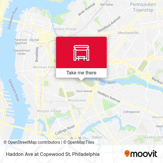 Haddon Ave at Copewood St map