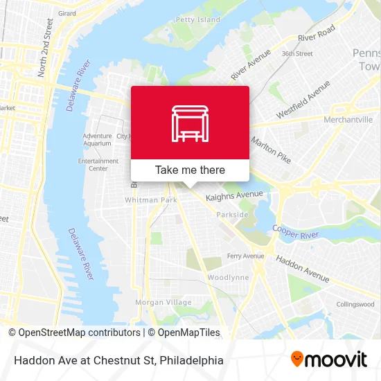 Haddon Ave at Chestnut St map