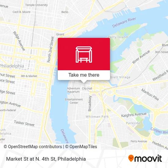 Market St at N. 4th St map