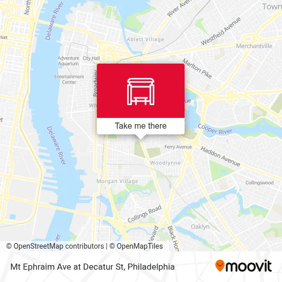 Mt Ephraim Ave at Decatur St map