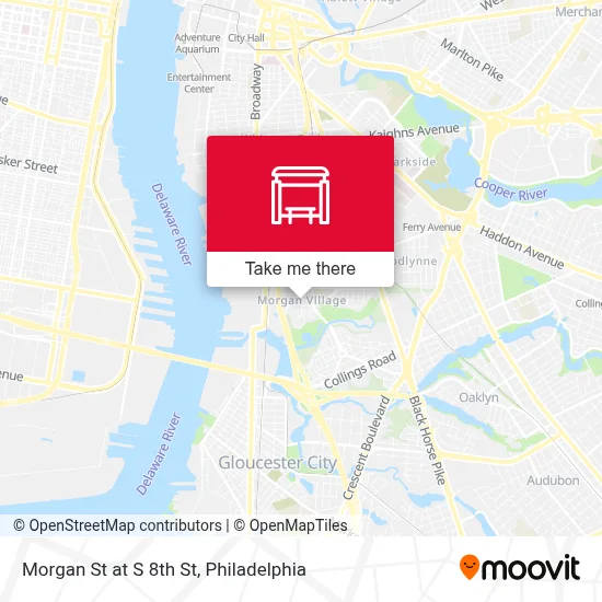 Morgan St at S 8th St map