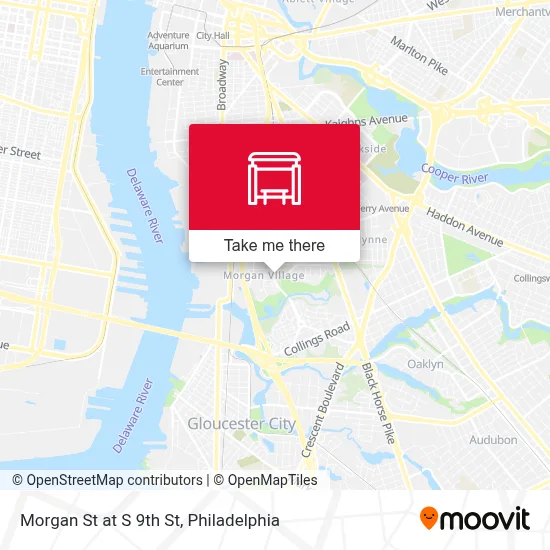 Morgan St at S 9th St map