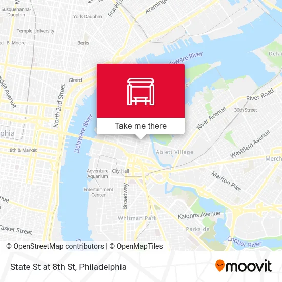 State St at 8th St map