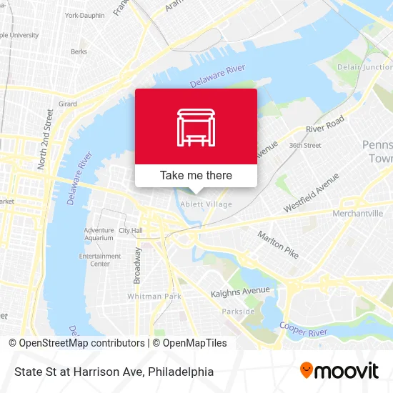 State St at Harrison Ave map