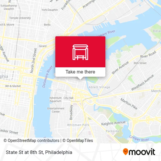 State St at 8th St map