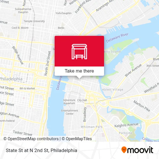 State St at N 2nd St map
