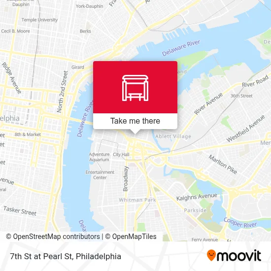 7th St at Pearl St map