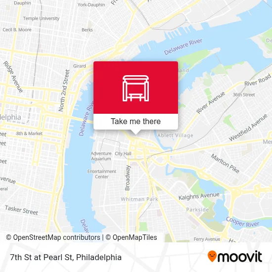 7th St at Pearl St map