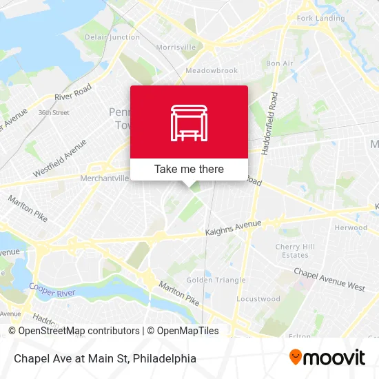 Chapel Ave at Main St map