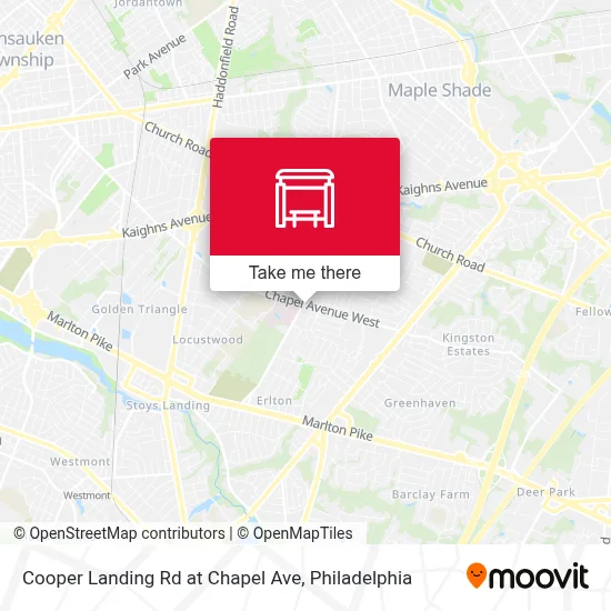 Cooper Landing Rd at Chapel Ave map