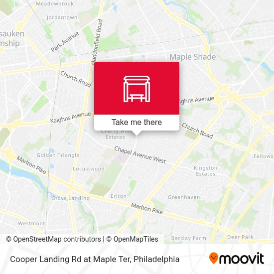 Cooper Landing Rd at Maple Ter map