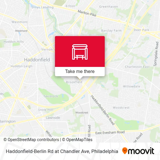 Haddonfield-Berlin Rd at Chandler Ave map