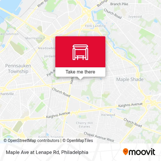 Maple Ave at Lenape Rd map
