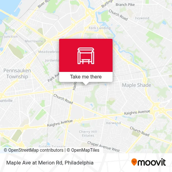 Maple Ave at Merion Rd map