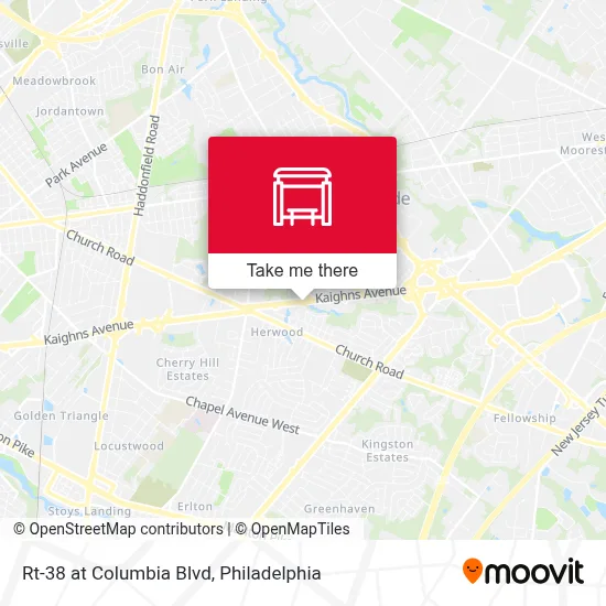 Rt-38 at Columbia Blvd map