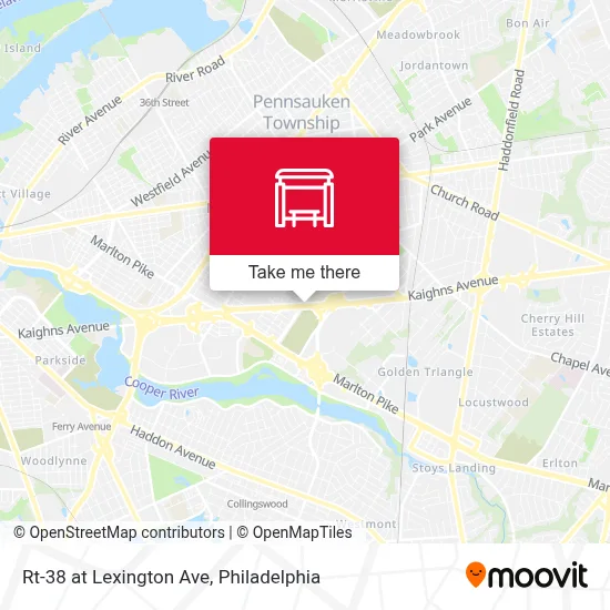 Rt-38 at Lexington Ave map