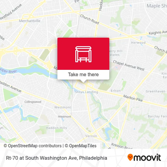 Rt-70 at South Washington Ave map