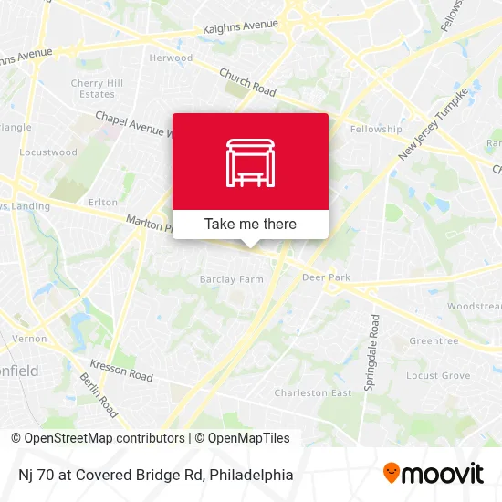 Nj 70 at Covered Bridge Rd map