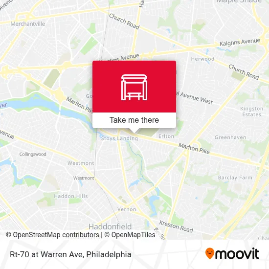 Rt-70 at Warren Ave map