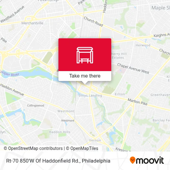 Rt-70 850'W Of Haddonfield Rd. map