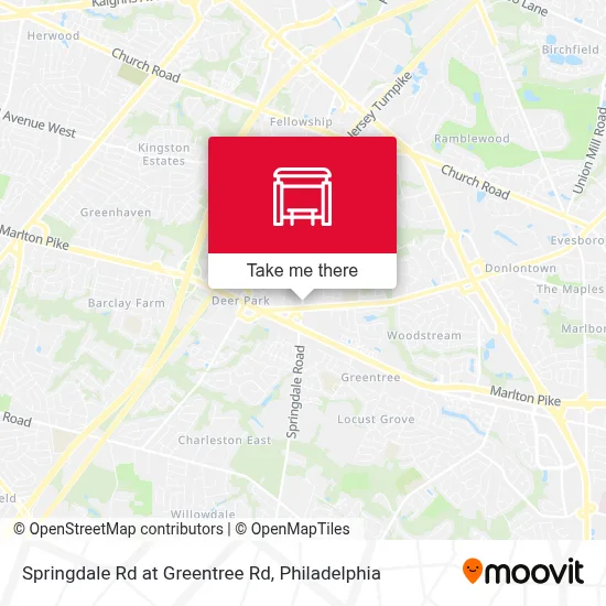 Springdale Rd at Greentree Rd map