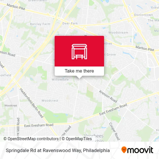 Springdale Rd at Ravenswood Way map