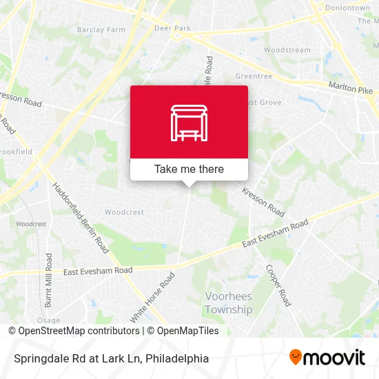Springdale Rd at Lark Ln map