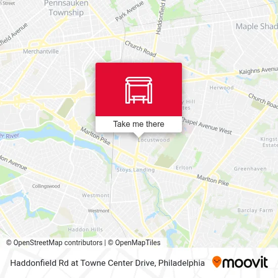 Haddonfield Rd at Towne Center Drive map