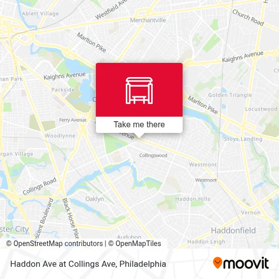 Haddon Ave at Collings Ave map