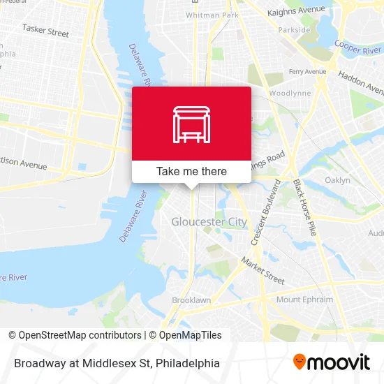 Broadway at Middlesex St map