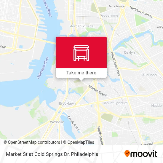 Market St at Cold Springs Dr map