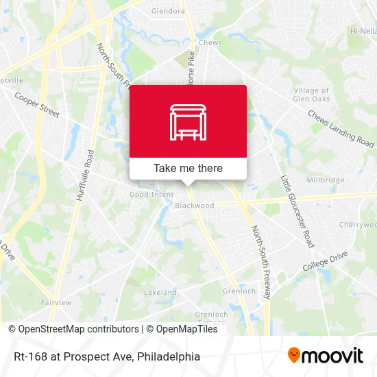 Rt-168 at Prospect Ave map