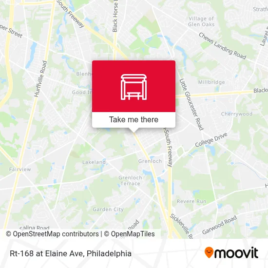 Rt-168 at Elaine Ave map