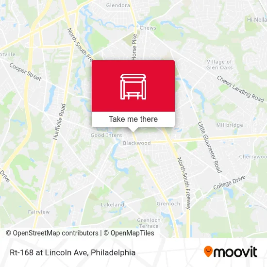 Rt-168 at Lincoln Ave map