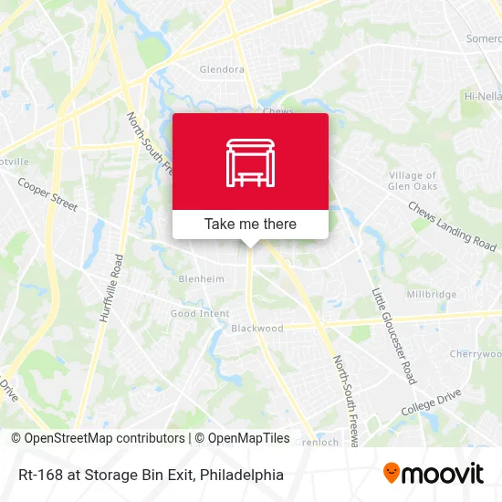 Mapa de Rt-168 at Storage Bin Exit