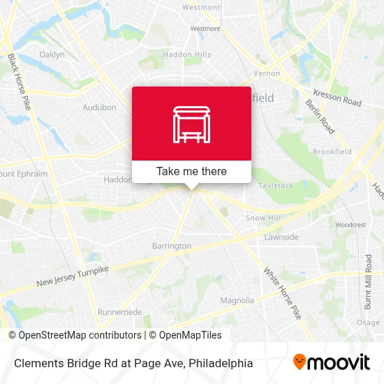 Clements Bridge Rd at Page Ave map